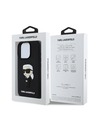 Karl Lagerfeld Karl Lagerfeld 3D Gummi Ikonik Rückseite Hülle für iPhone 16 Pro Black