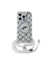 Karl Lagerfeld Karl Lagerfeld IML Monogramm Umhänge K&CH Köpfe MagSafe Rückseite Hülle für iPhone 15 Pro Transparent
