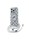 Karl Lagerfeld Karl Lagerfeld IML Monogramm Umhänge K&CH Köpfe MagSafe Rückseite Hülle für iPhone 15 Pro Transparent