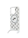 Karl Lagerfeld Karl Lagerfeld IML Monogramm Umhänge K&CH Köpfe MagSafe Rückseite Hülle für iPhone 15 Pro Transparent