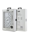 Karl Lagerfeld Karl Lagerfeld IML Monogramm Umhänge K&CH Köpfe MagSafe Rückseite Hülle für iPhone 15 Pro Transparent