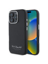 Karl Lagerfeld Karl Lagerfeld Genarbtes PU Hotel RSG Rückseite Hülle für iPhone 16 Pro Black