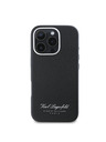 Karl Lagerfeld Karl Lagerfeld Genarbtes PU Hotel RSG Rückseite Hülle für iPhone 16 Pro Black