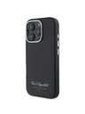 Karl Lagerfeld Karl Lagerfeld Genarbtes PU Hotel RSG Rückseite Hülle für iPhone 16 Pro Black