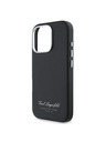 Karl Lagerfeld Karl Lagerfeld Genarbtes PU Hotel RSG Rückseite Hülle für iPhone 16 Pro Black