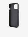 Karl Lagerfeld Karl Lagerfeld Fester Glitzer Metall Ikonik Rückseite Hülle für iPhone 15 Black