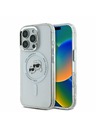 Karl Lagerfeld Karl Lagerfeld IML K&CH Köpfe Metallrahmen MagSafe Rückseite Hülle für iPhone 16 Pro Transparent