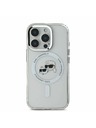 Karl Lagerfeld Karl Lagerfeld IML K&CH Köpfe Metallrahmen MagSafe Rückseite Hülle für iPhone 16 Pro Transparent