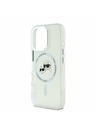 Karl Lagerfeld Karl Lagerfeld IML K&CH Köpfe Metallrahmen MagSafe Rückseite Hülle für iPhone 16 Pro Transparent