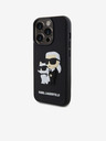 Karl Lagerfeld Karl Lagerfeld 3D Gummi Karl and Choupette Rückseite Hülle für iPhone 13 Pro Black