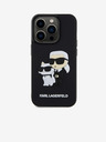 Karl Lagerfeld Karl Lagerfeld 3D Gummi Karl and Choupette Rückseite Hülle für iPhone 13 Pro Black