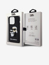 Karl Lagerfeld Karl Lagerfeld 3D Gummi Karl and Choupette Rückseite Hülle für iPhone 13 Pro Black