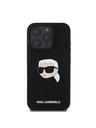 Karl Lagerfeld Karl Lagerfeld Flüssigsilikon Karl Kopf MagSafe Rückseite Hülle für iPhone 16 Pro Max Black