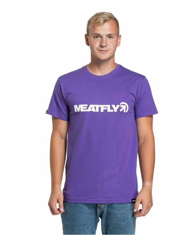 Meatfly Meatfly Herren T-Shirt Logex Violett | Lila | Größe S | 100% Baumwolle