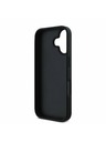 Karl Lagerfeld Karl Lagerfeld Fester Glitzer Metall Ikonik Rückseite Hülle für iPhone 16 Schwarz