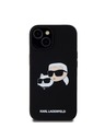 Karl Lagerfeld Liquid Silicone Double Heads Magsafe Rückseite Hülle für iPhone 15 Schwarz Karl Lagerfeld