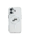 Karl Lagerfeld Karl Lagerfeld IML K&CH Heads Metallrahmen MagSafe Rückseite Hülle für iPhone 16 Plus Transparent