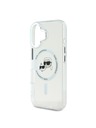 Karl Lagerfeld Karl Lagerfeld IML K&CH Heads Metallrahmen MagSafe Rückseite Hülle für iPhone 16 Plus Transparent