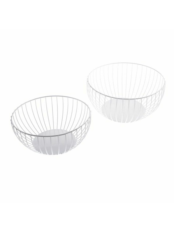 Casa de Engel Metallschale, weiß - 2er-Set, 0/6