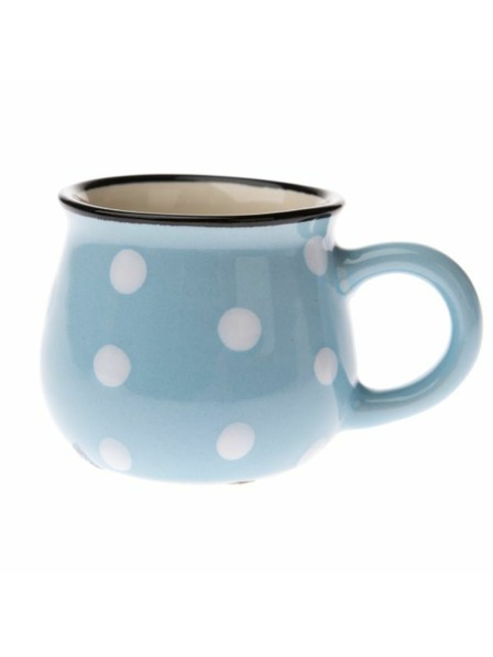 Casa de Engel Keramikbecher - hellblau mit Punkten, 75ml, 24/144