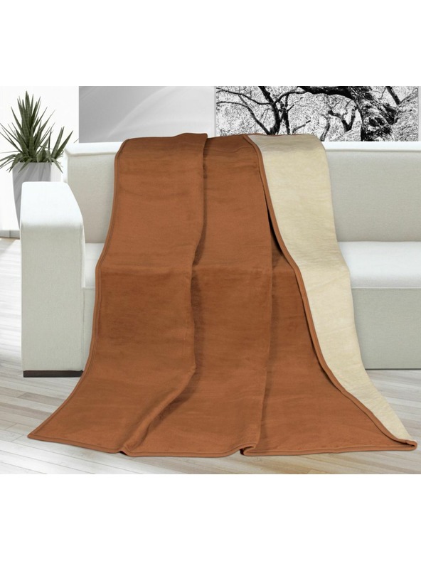 Bellatex Decke einfarbig 150x200cm braun/beige