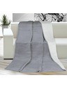 Bellatex Decke einfarbig 150x200cm hellgrau/dunkelgrau
