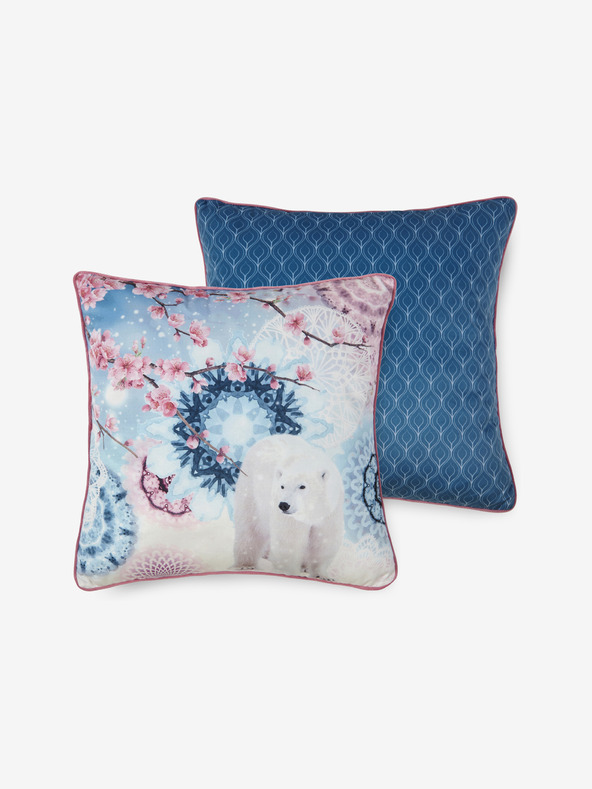 Hip Bedding 48 cm - Blau gemustertes Wendekissen Home Hip Kodiak
