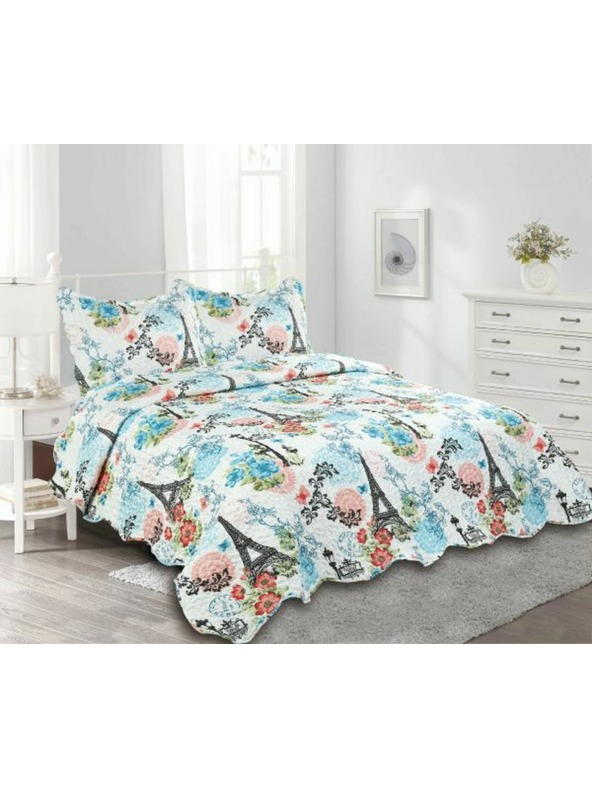 Casa de Engel Tagesdecke für Einzelbett + 1 Kissen, 0/6