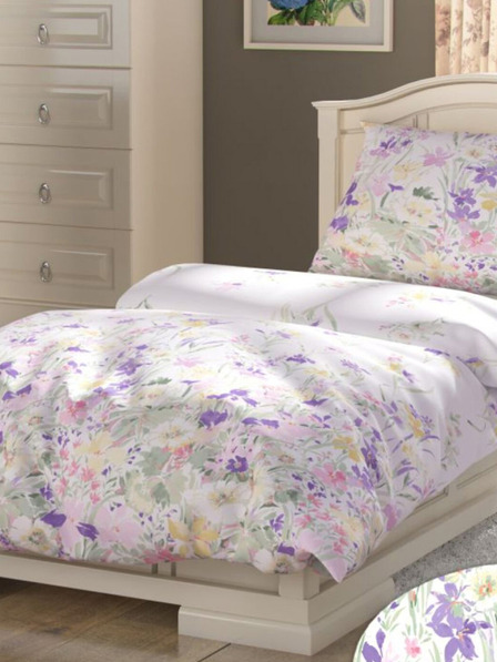 Kvalitex Baumwollbettwäsche PROVENCE COLLECTION 140x200, 70x90cm ISABEL lila