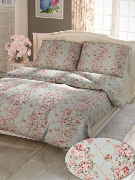 Kvalitex Provence Kollektion 240x220, 70x90cm Rosalie grün Qualitex