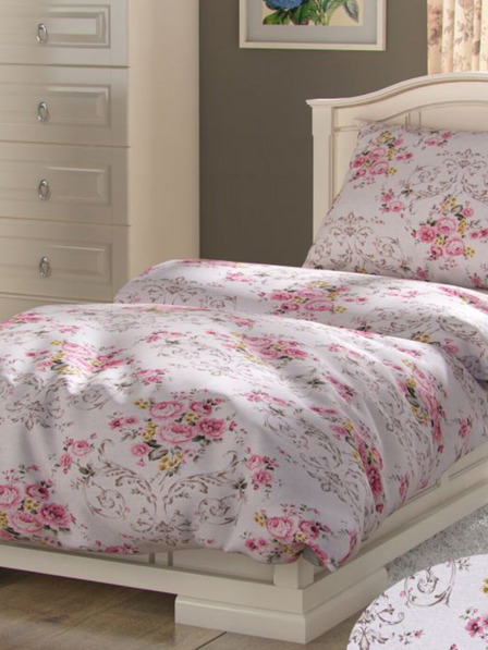 Kvalitex Französische Baumwollbettwäsche PROVENCE COLLECTION 220x200, 70x90cm CLER rosa