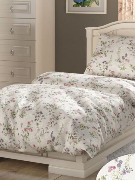 Kvalitex PROVENCE COLLECTION erweiterte Baumwollbettwäsche 140x220, 70x90cm FLORENCE grau