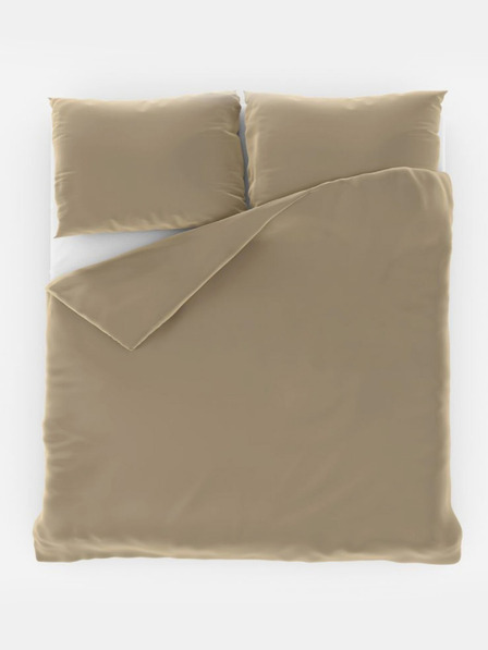 Kvalitex Französische Satin-Bettwäsche LUXURY COLLECTION 1+2, 240x200, 70x90cm beige