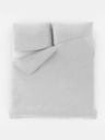 Kvalitex Französische Satinbettwäsche mit Streifen 1+2, 240x220, 70x90cm WEISS