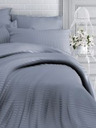 Kvalitex Französisches Satinleinen mit Streifen 1+2, 200x200, 70x90cm DARK GREY