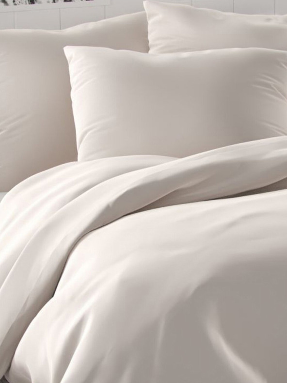Kvalitex LUXURY COLLECTION Französisches Satin Bettlaken 1+2, 220x200, 70x90cm weiß