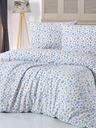 Kvalitex Weihnachtsbettwäsche 140x200, 70x90cm FLOATS blau und beige