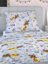 Kvalitex Weihnachtsbettwäsche 140x220, 70x90cm SNOWFLIES grau
