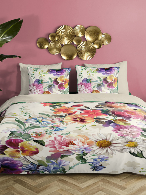 Descanso Cremefarbene Satin-Bettwäsche Descanso 140 x 220 cm