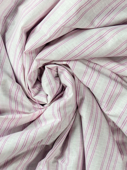 Kvalitex Spannbetttuch aus Baumwolle 200x200cm rosa gestreift Kvalitex
