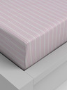 Kvalitex Spannbetttuch aus Baumwolle 200x200cm rosa gestreift Kvalitex