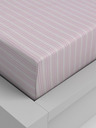 Kvalitex Baumwoll-Spannbettlaken 100x200cm rosa gestreift Kvalitex