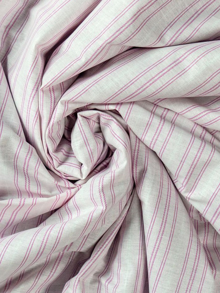 Kvalitex Baumwoll-Spannbettlaken 160x200cm rosa gestreift Kvalitex