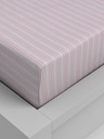 Kvalitex Baumwoll-Spannbettlaken 160x200cm rosa gestreift Kvalitex