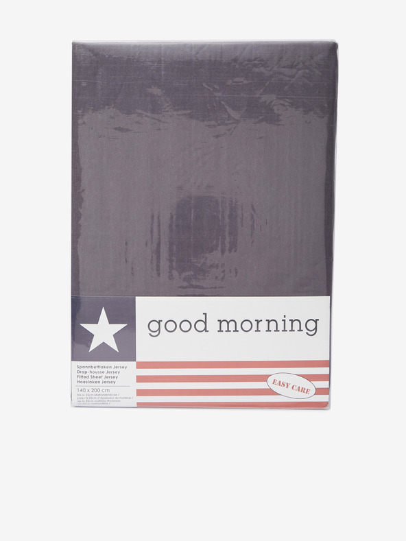 Good Morning 140 x 200 cm - Dunkelgraues Jersey-Stretchlaken Good Morning