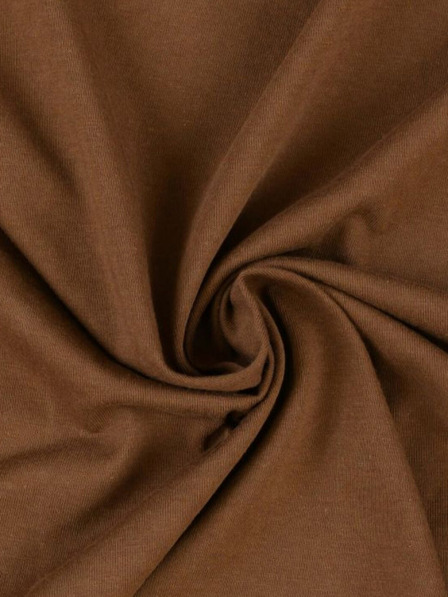 Kvalitex Jersey Einzelbettlaken 120x200cm dunkelbraun Kvalitex