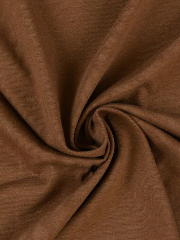 Kvalitex Jersey Einzelbettlaken 120x200cm dunkelbraun Kvalitex