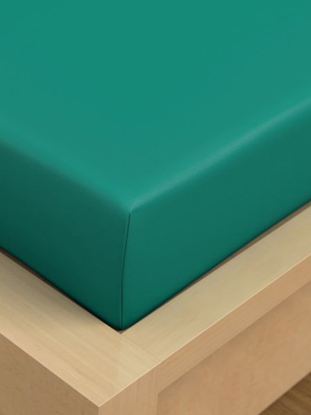 Kvalitex Baumwollstretchlaken 90x200cm petrol