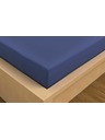 Kvalitex Satin-Spannbettlaken Luxury Collection 200x200cm dunkelblau Kvalitex