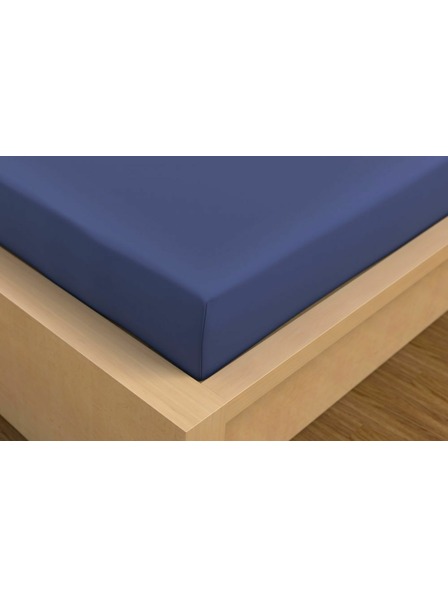 Kvalitex Satin-Spannbettlaken Luxury Collection 200x200cm dunkelblau Kvalitex